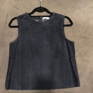 Vince sleeveless suede top